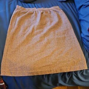 Elegant Vintage Wool Pink Skirt